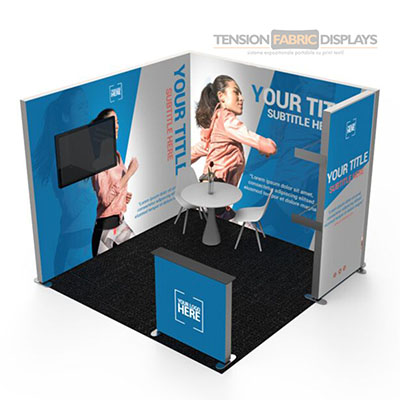 stand expo portabil light box tension fabric displays