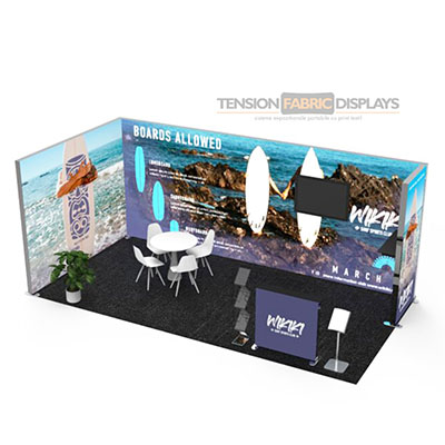 stand expo portabil light box tension fabric displays