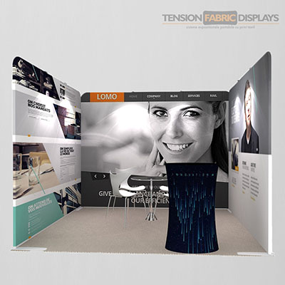 stand portabil tension fabric displays